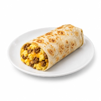 Taco John's Breakfast Menu Scrambler Burrito Sausage