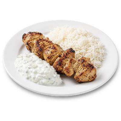Taziki's Chicken Kebob Feast with Rice and Tazikis Sauce