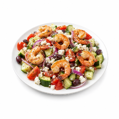Taziki's Greek Salad with Grilled Shrimp