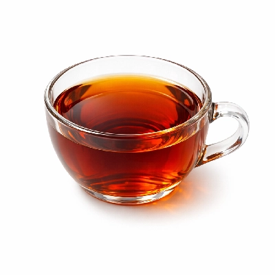 Tea black regular prepared without milk or sugar