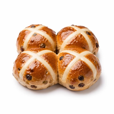 Tesco 4 Extra Fruity Hot Cross Buns