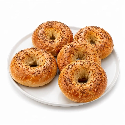 Tesco Fresh Food 5 Onion and Poppy Seed Bagels