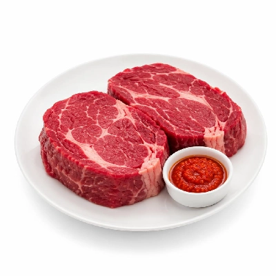 Tesco Fresh Food Beef Steaks with Chilli Sauce