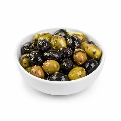 Tesco Fresh Food Black and Green Olives in Basil Chilli Garlic