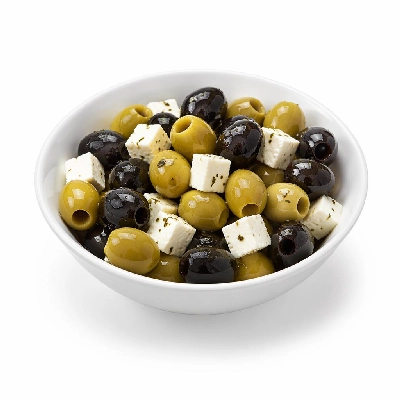 Tesco Fresh Food Black & Green Pitted Olives with Feta