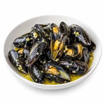 Tesco Fresh Food Cooked Musselsin Garlic Butter Sauce