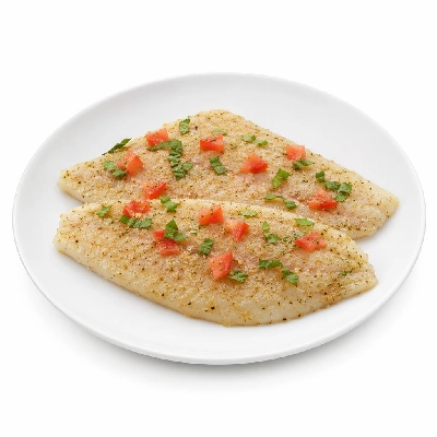 Tesco Fresh Food Lightly Dusted Plaice Fillets with Tomato and Basil