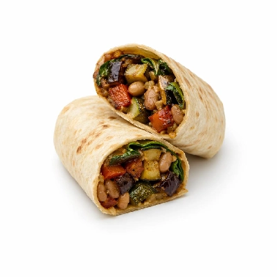 Tesco Fresh Food Roast Vegetable Bean & Basil Wrap