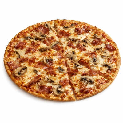 Tesco Fresh Food Thin Crustbacon & Mushroom Pizza