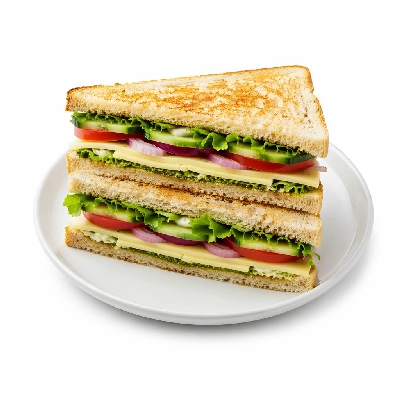 Tesco Fresh Food Vegetarian Triple Sandwich Ploughman's