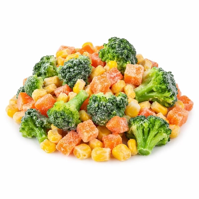 Tesco Frozen Food Chips & Veg Steam Carrots Broccoli Sweet Corn