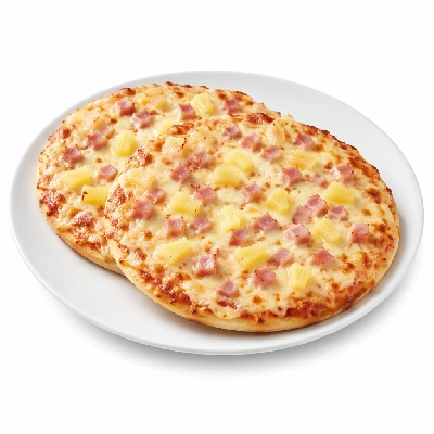 Tesco Frozen Food Ready Meals Pizza and Bread Chicago Town Ham & Pineapple Twin Pack