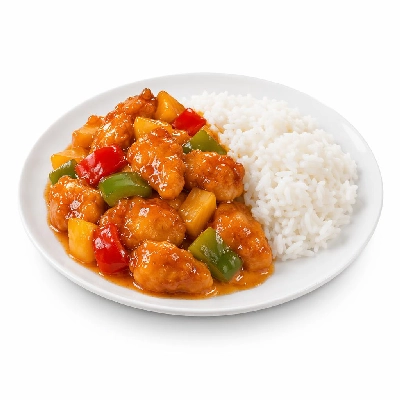 Tesco Frozen Food Ready Meals Pizza Light Choices Sweet and Sour Chicken with Rice