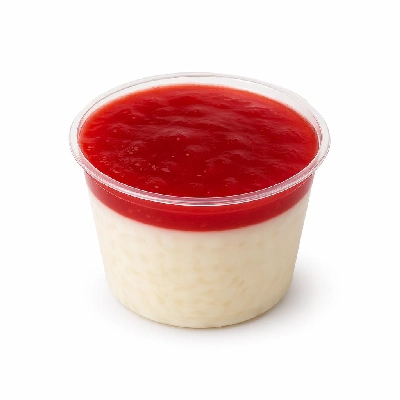 Tesco Kitchen Cupboard Tins Packets & Jars Desserts Milk Custard Ambrosia Rice with Strawberry Pots