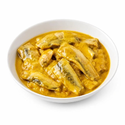 Tesco Kitchen Cupboard Tins Packets & Jars Tinned Fish Seafood Other Herring Fillets Curry Sauce