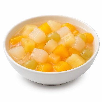 Tesco Kitchen Cupboard Tins Packets & Jars Tinned Fruit Canned Cocktail Del Monte in Syrup