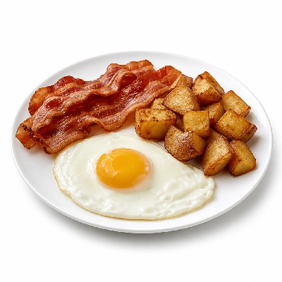 TGI Fridays Breakfast Kid's Egg (with Bacon & Potatoes)