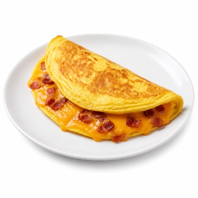TGI Fridays Burgers Cheddar Bacon Omelet (Green Style)