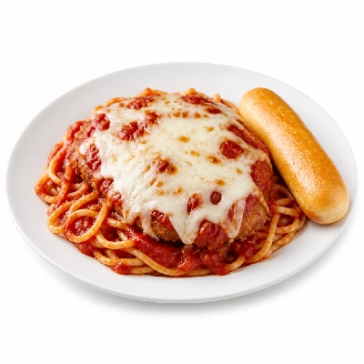 TGI Fridays Lunch Chicken Parmesan Pasta with Breadstick (Impinger)
