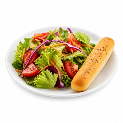 TGI Fridays Lunch House Salad with Breadstick (without Dressing)