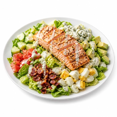 TGI Fridays Salads Million Dollar Cobb with Grilled Salmon Ranch Dressing