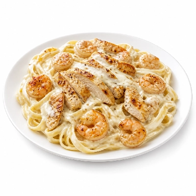 TGI Fridays Sizzling Chicken & Shrimp Alfredo