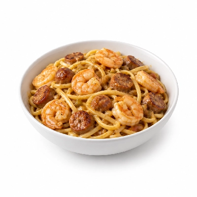 The Cheesecake Factory Pasta with Shrimp and Sausage