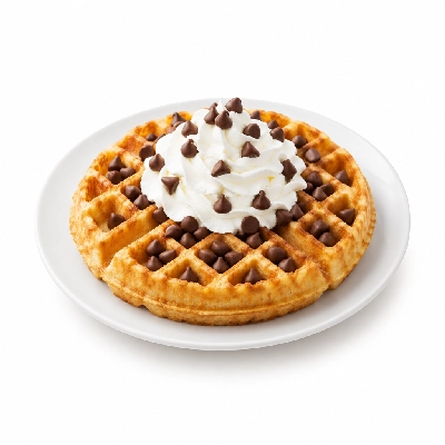The Cheesecake Factory Sunday Brunch Giant Belgian Waffle Chocolate Chips Cream