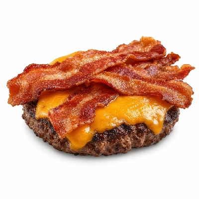 The Loop Restaurant Sandwiches Cheddar Bacon Burger without Bun
