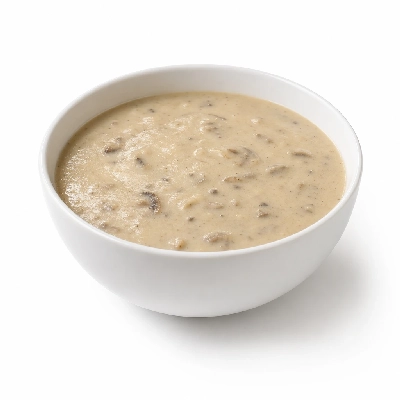 The Loop Restaurant Soups Mushroom and Brie Bisque Cup