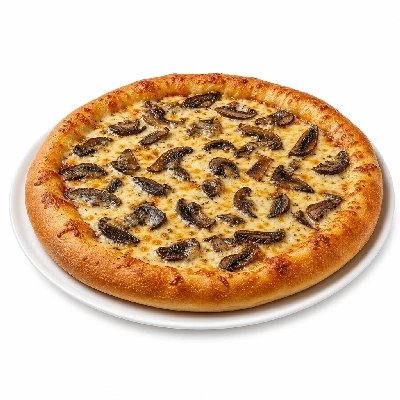 The Loop Restaurant Thick Crust Pizza Adds Portobello Mushrooms Medium