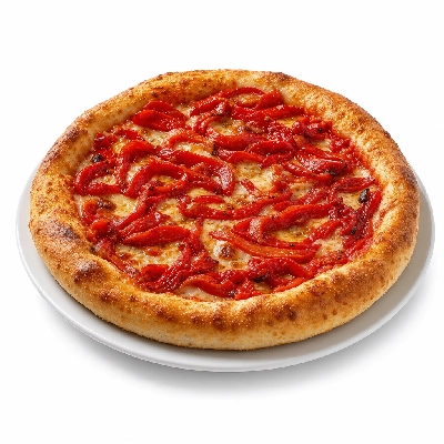 The Loop Restaurant Thick Crust Pizza Adds Roasted Red Peppers