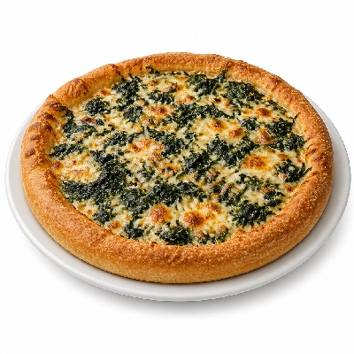 The Loop Restaurant Thick Crust Pizza Adds Sauteed Spinach
