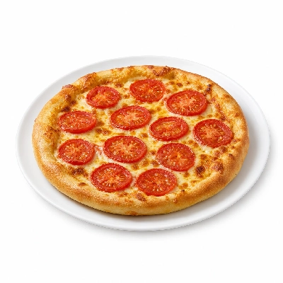 The Loop Restaurant Thick Crust Pizza Adds Sliced Roma Tomatoes
