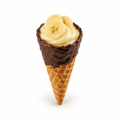 The Yard Milkshake Bar Banana Pudding Little Waffle Cone Dipped in Chocolate