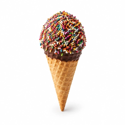 The Yard Milkshake Bar Birthday Batter Sugar Cone Dipped in Chocolate and Sprinkles