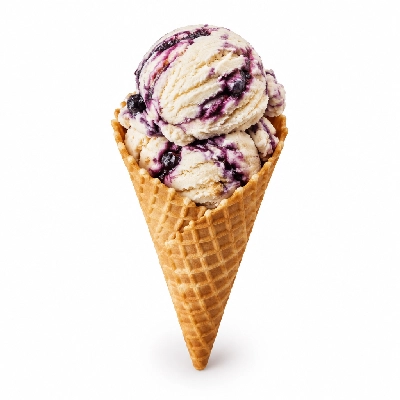 The Yard Milkshake Bar Blueberry Cheesecake Big Waffle Cone