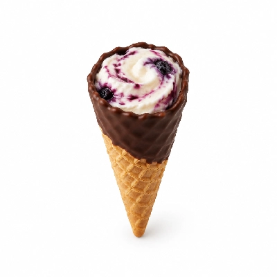 The Yard Milkshake Bar Blueberry Cheesecake Little Waffle Cone Dipped in Chocolate