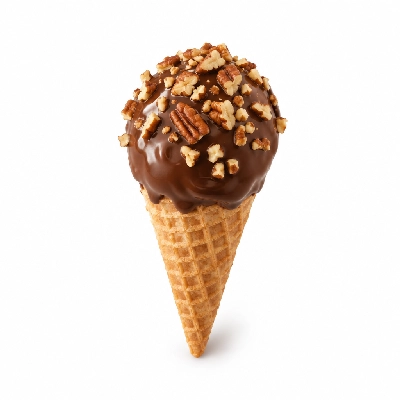 The Yard Milkshake Bar Butter Pecan Little Waffle Cone Dipped in Chocolate