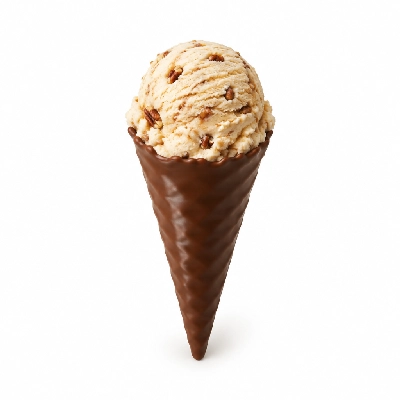 The Yard Milkshake Bar Butter Pecan Sugar Cone Dipped in Chocolate