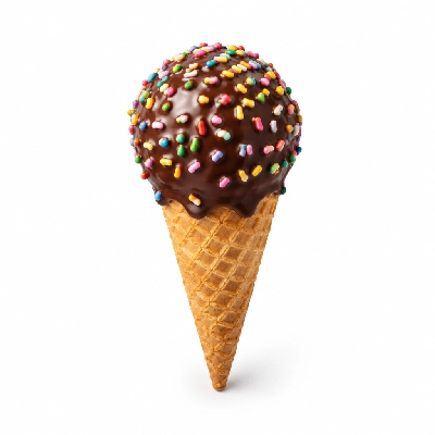 The Yard Milkshake Bar Cappuccino Crunch Sugar Cone Dipped in Chocolate and Sprinkles