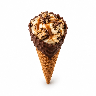 The Yard Milkshake Bar Caramel Cheesecake Cookie Monster Big Waffle Cone Dipped in Chocolate