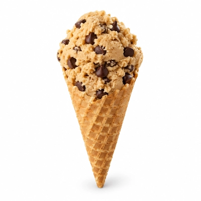 The Yard Milkshake Bar Chocolate Chip Cookie Dough Big Waffle Cone