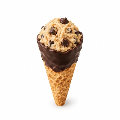 The Yard Milkshake Bar Chocolate Chip Cookie Dough Little Waffle Cone Dipped in Chocolate