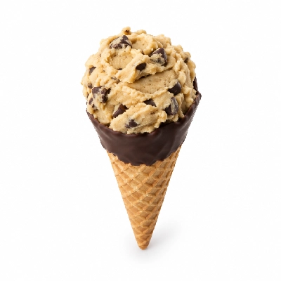 The Yard Milkshake Bar Chocolate Chip Cookie Dough Sugar Cone Dipped in Chocolate