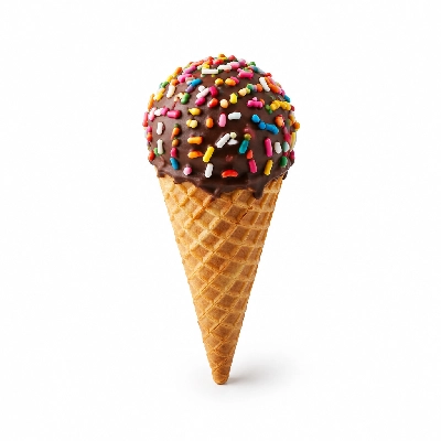 The Yard Milkshake Bar Chocolate Chunk Little Waffle Cone Dipped in Chocolate and Sprinkles