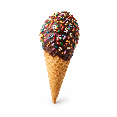 The Yard Milkshake Bar Chocolate Chunk Sugar Cone Dipped in Chocolate and Sprinkles