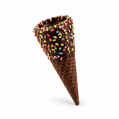 The Yard Milkshake Bar Chocolate Sugar Cone Dipped in Chocolate and Sprinkles