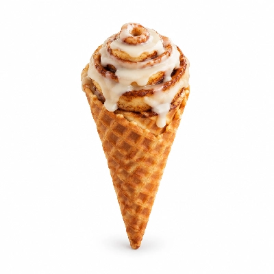 The Yard Milkshake Bar Cinnamon Bun Big Waffle Cone