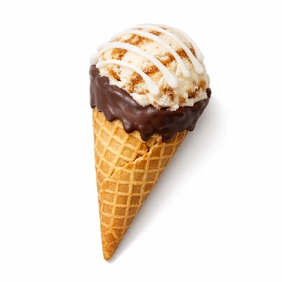 The Yard Milkshake Bar Cinnamon Bun Little Waffle Cone Dipped in Chocolate